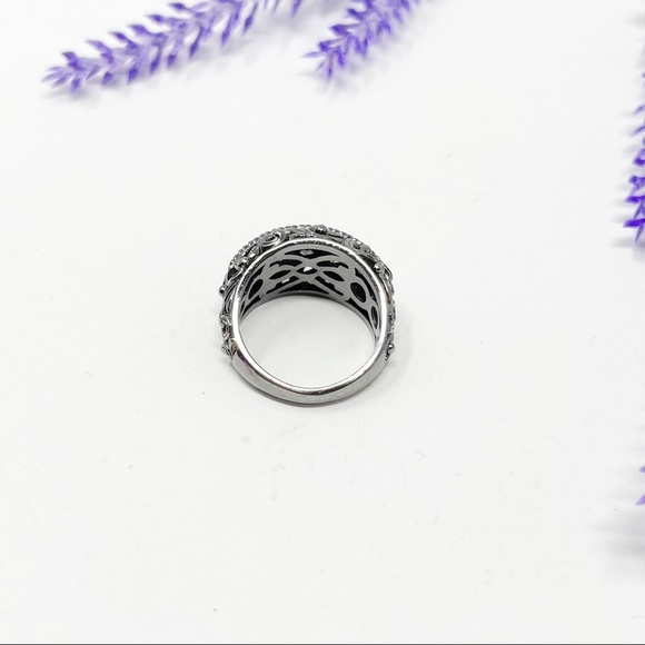 Prime Art & Jewel Cubic Zirconia China Brass Base PAJ Filigree Ring - Picture 4 of 8